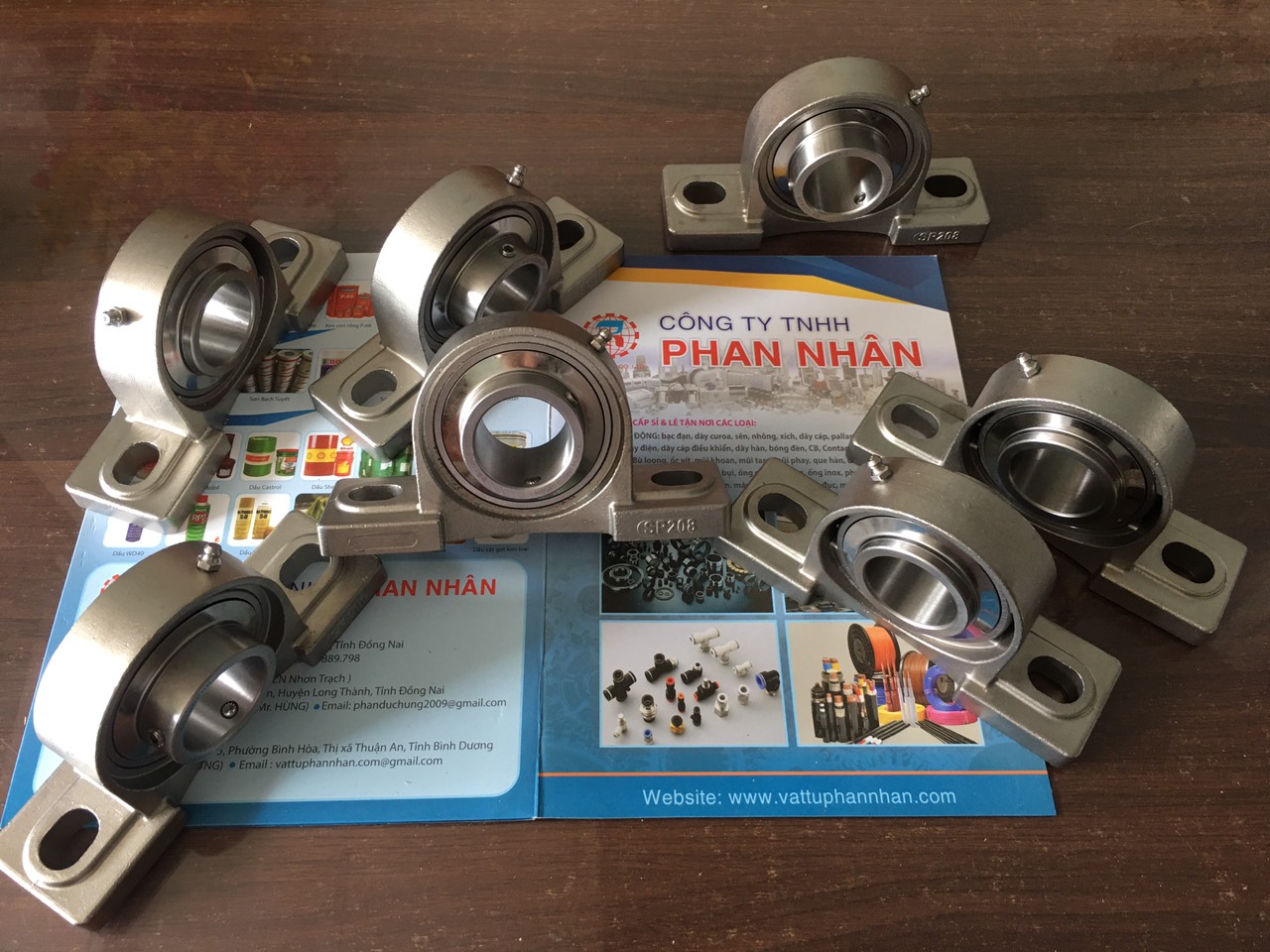 Bạc Đạn, Vòng Bi Gối Đỡ Inox Trục 40mm UCP208 Tại Đồng Nai.