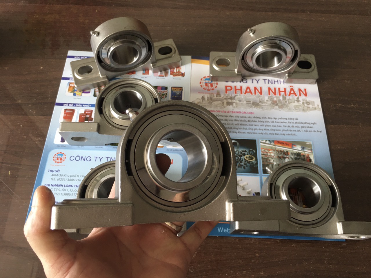 Bạc Đạn, Vòng Bi Gối Đỡ Inox Trục 25mm UCP205 Tại Đồng Nai.