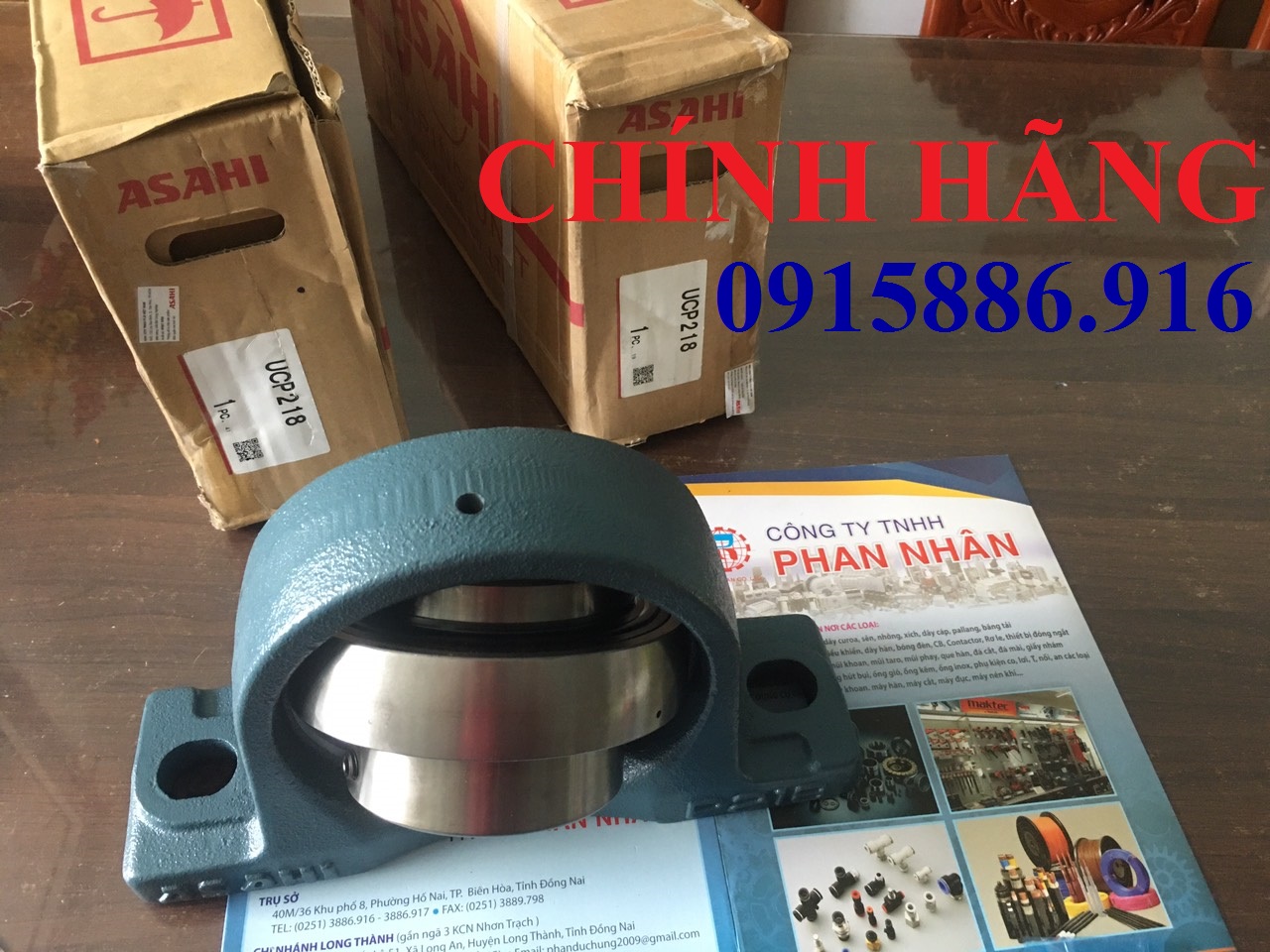Bạc đạn, Vòng Bi Gối Đỡ Asahi UCP218 (Trục 90mm) tại Đồng Nai.