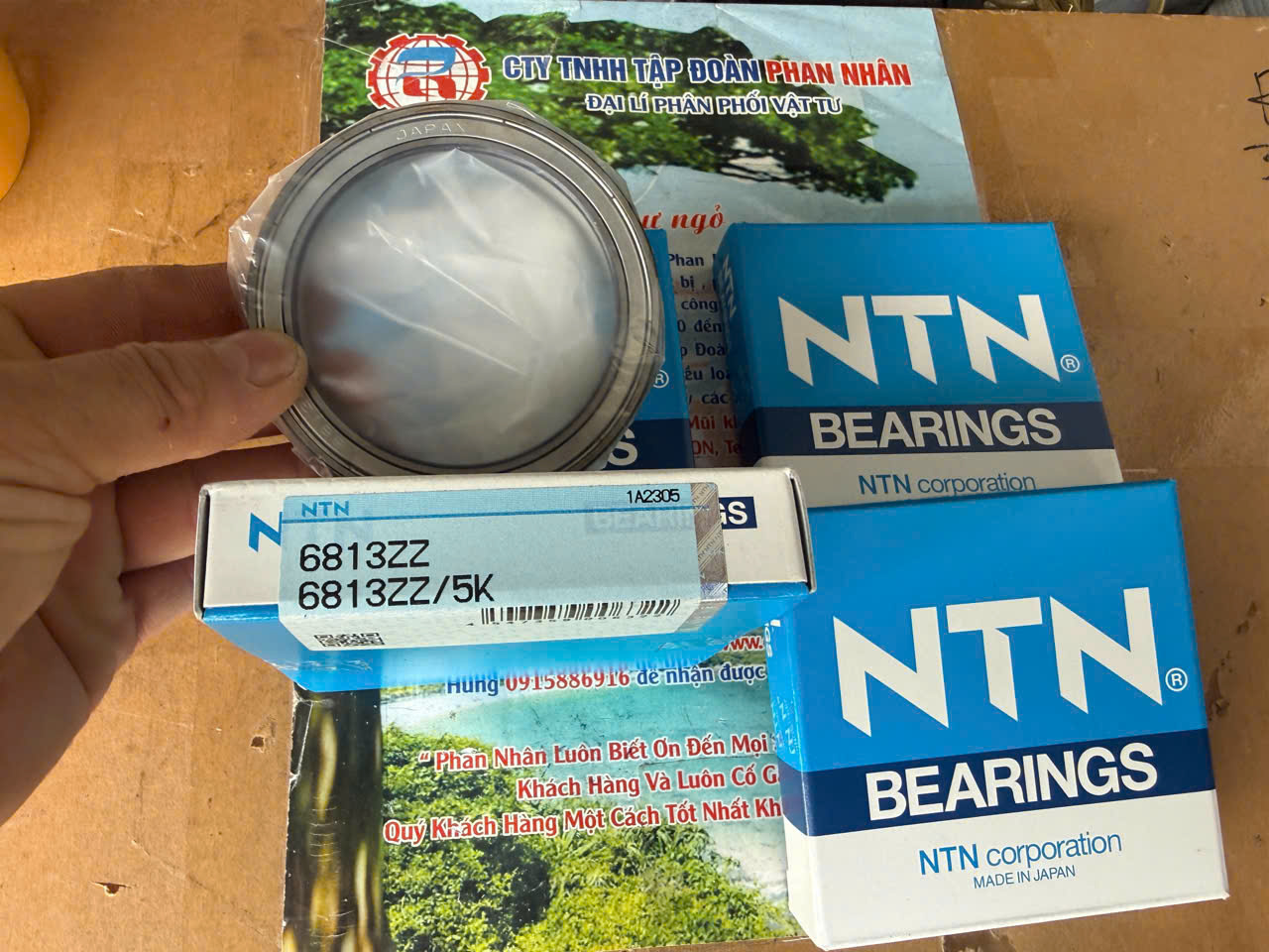 Bạc đạn, Vòng bi NTN 6813ZZ ( 65 X 85 X 10 ) Chính Hãng Nhật.