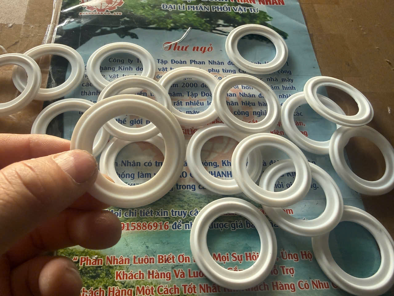 Gioăng teflon clamp – Ron teflon (PTFE) Cùm Clamp phi 27mm.