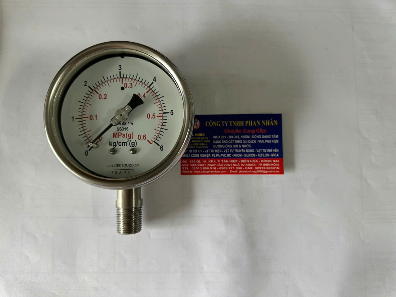Đồng Hồ Đo Áp Suất 6 kg ( 6 Bar ) Hiệu WISE, WIKA, GB, YAMAKI.