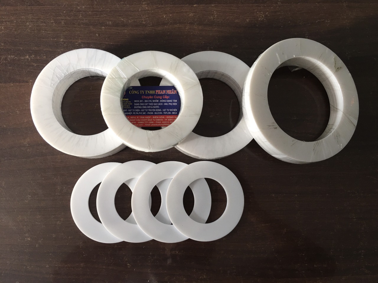Ron Mặt Bít Teflon (PTFE) Chịu Nhiệt Phẳng Phi 34mm, 42mm.