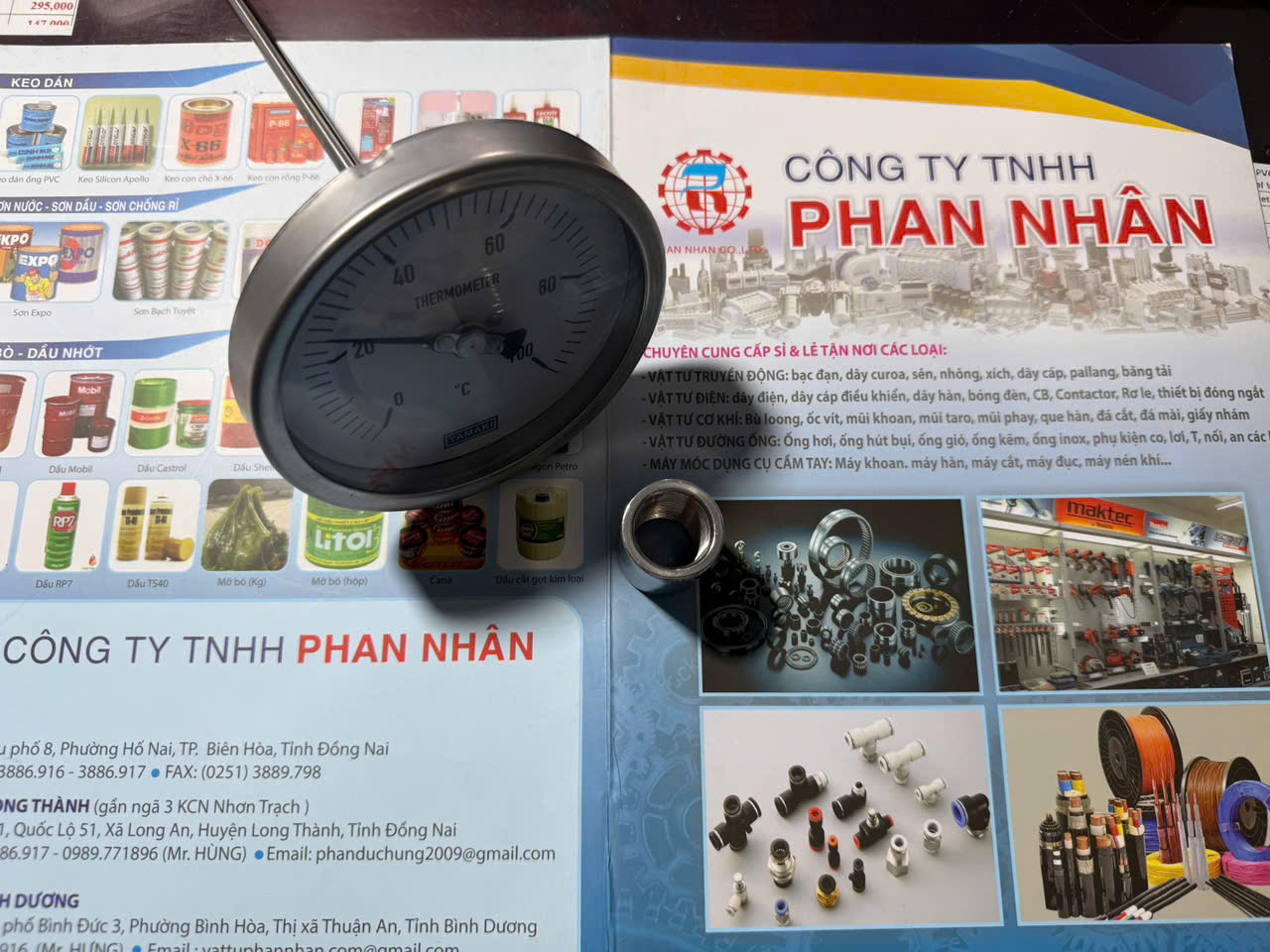 Đồng Hồ Đo Nhiệt 100 Độ C, Đũa Đo Dài 150mm, 200mm..600mm.