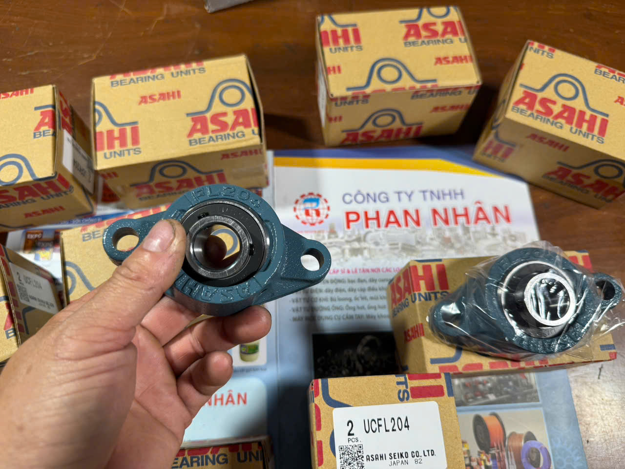 GỐI ĐỠ, VÒNG BI ASAHI UCFL204 (TRỤC 20MM) TẠI ĐỒNG NAI.