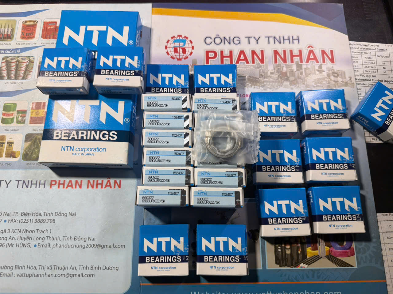 VÒNG BI NTN 6903ZZ (17 X 30 X 7 ) CHÍNH HÃNG.