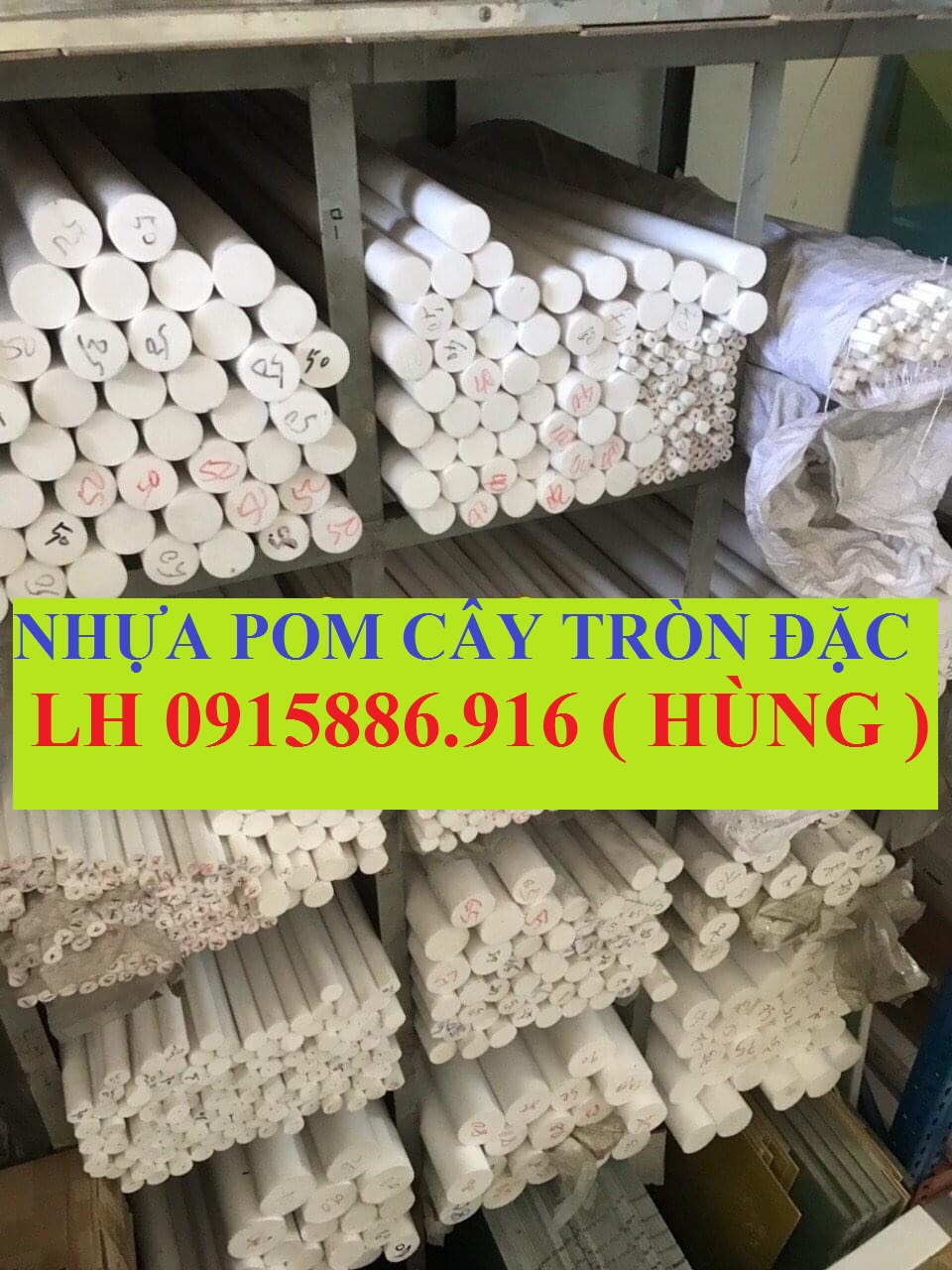 Nhựa POM Cây Tròn Đặc D75, D80mm - Nhựa Cứng, dẻo.