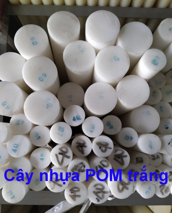 Nhựa POM Cây Tròn Đặc D85, D90mm - Nhựa Cứng, dẻo.