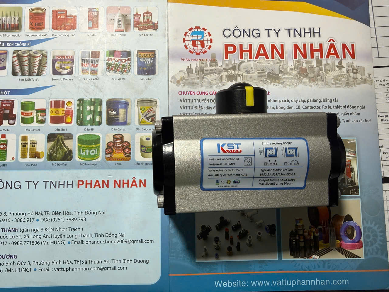 BỘ TRUYỀN ĐỘNG KHÍ NÉN BT52S HIỆU KST - ACTUATOR BT52S.