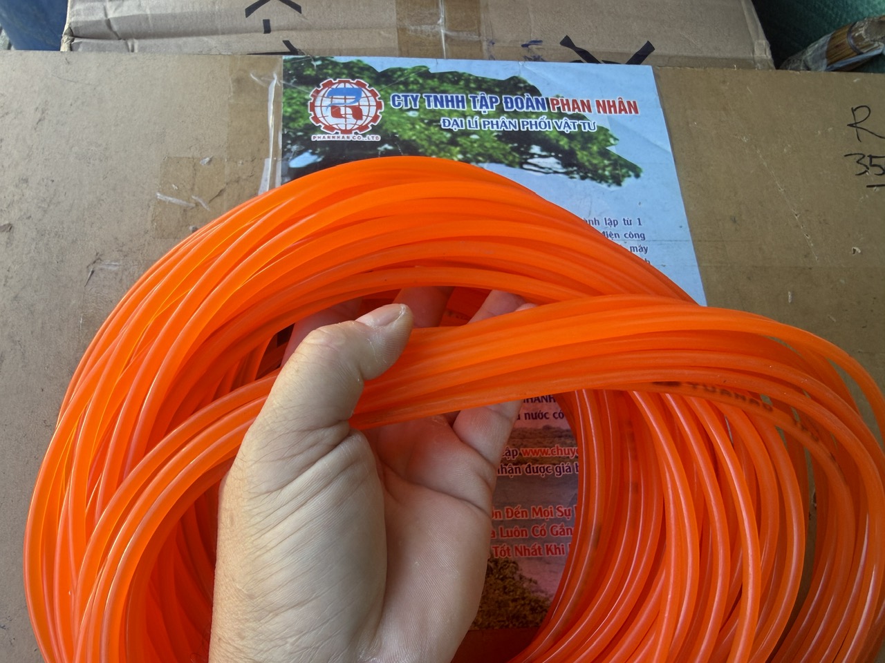 Dây Nhựa PU tròn Đặc D3, D4, D5, D6 Màu Cam.